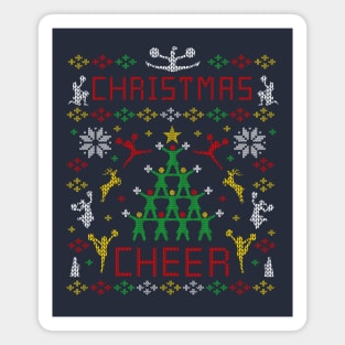 Christmas Cheer Cheering Cheerleader Ugly Christmas Sweater Party Magnet